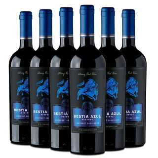 6 Vinos Bestia Azul Reserva Cabernet Sauvignon,hi-res