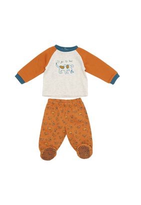 Pijama 2 Pcs Bebé Niño Naranja Pillin,hi-res