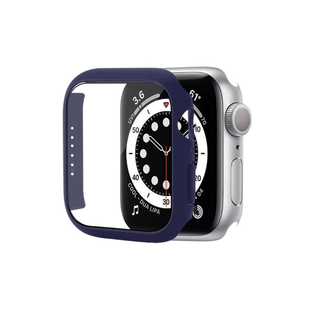 Protector Para Apple Watch Carcasa Slim + Vidrio Templado azul oscuro,hi-res