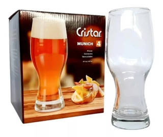 Set 4 Vasos Shoperos Cerveceros Cristal Munich 437ml,hi-res