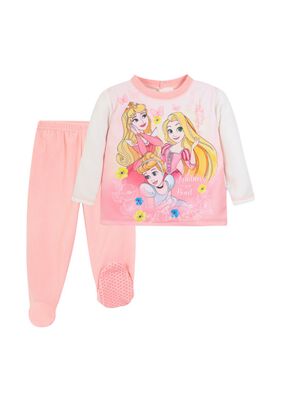 Pijama Bebé Niña Polar Disney Princesas Coral,hi-res