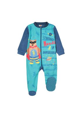 Pijama Bebé Niño Polar Entero Superhero Azul H2O Wear,hi-res