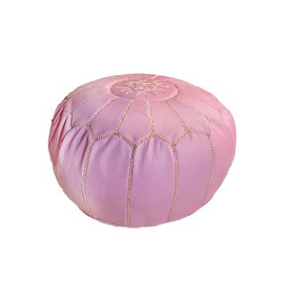 Pouf de Cuero color Rosado- Marruecos,hi-res