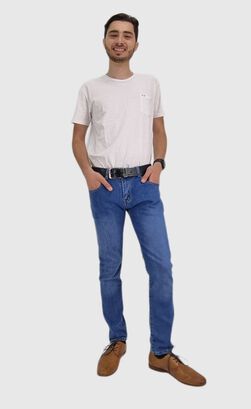 Jeans tiro medio-alto semi pitillo light blue,hi-res