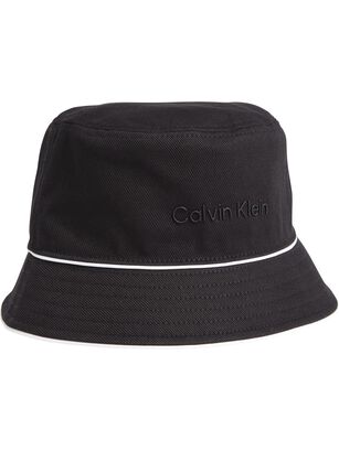 Gorro de pescador con logo en relieve Negro Calvin Klein,hi-res
