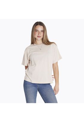 Polera M/C T-Shirt Short Sleeve Beige Mujer,hi-res