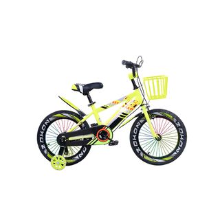 Bicicleta de montaña para Niños Luces LED y Colores Aro 12 Amarilla,hi-res