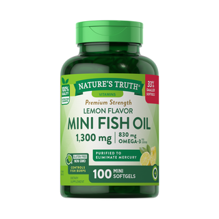 Omega 3 Mini Fish Oil 1300 mg - 100 Softgels,hi-res