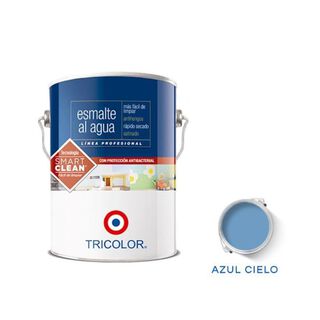 Esmalte Al Agua Profesional 1 Gl Azul Cielo Tricolor,hi-res