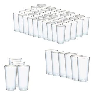 100 Set Vasos Desechables Vaso Plastico Vaso Acrilicos 300ml X10-101669,hi-res