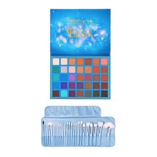 Pack Paleta De Sombra "Elsa" + Set 24 Brochas Pastel Bubble Gun de Beauty Creations,hi-res