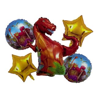 set cumpleaños 5 globos dinosaurio globos feliz cumpleaños,hi-res
