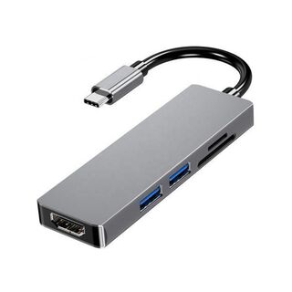 HUB Tipo-C 5 En 1 HDMI + USB3.0 X 2 + Lectro SD Y MicroSD BIRLINK,hi-res