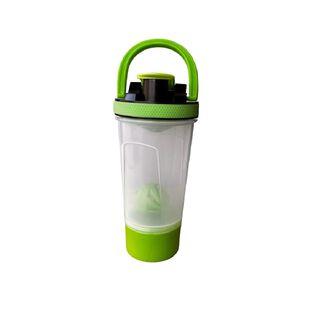 Shaker 2 en 1: Botella Mezclador Batidos Proteína 700ml Gym Talla Única verde,hi-res