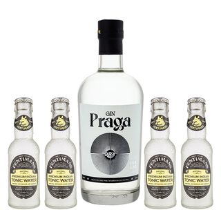Pack Gin Praga Dry 38° 700cc + 4 Fentimans Premium Tonic Water,hi-res