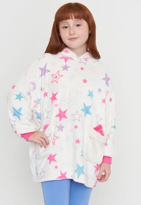 Pijama Coral Unicornio Blanco Corona,hi-res
