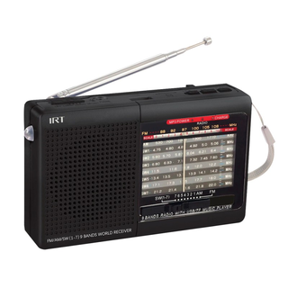 Radio Portatil IRT AM/FM/SW/USB/MSD 9 bandas negra,hi-res