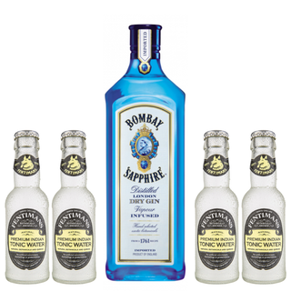 Gin Bombay Sapphire 700cc + 4x Fentimans Premium Tonic Water 200cc,hi-res