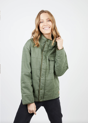 Chaqueta mujer Bomber Quilted verde,hi-res