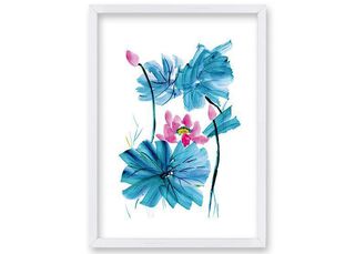 Cuadro 40x30 cm ilustración Acua flor,hi-res