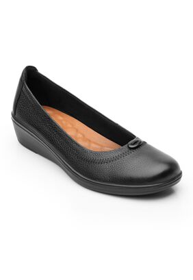 Zapato Mujer Cuero Castaña Negro Flexi,hi-res
