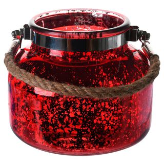 Fanal Decorativo Navideño Rojo Bajo,hi-res