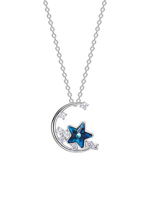Collar sweet star con cristal azul,hi-res