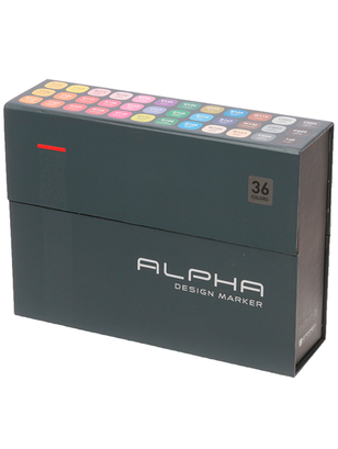 Marcadores Alpha Design Set 36 Colores,hi-res