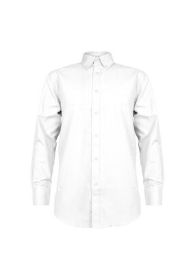 Camisa Oxford Manga Larga Blanca UPF 20,hi-res