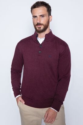 Sweater Bristol Smart Casual L/S Burgundy,hi-res