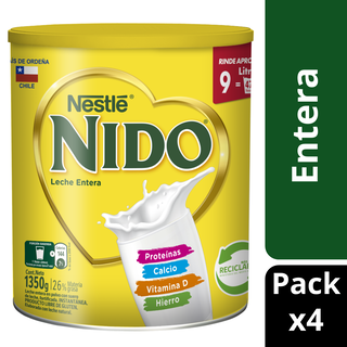 Leche en Polvo Nido® Entera Tarro 1350g Pack X4,hi-res