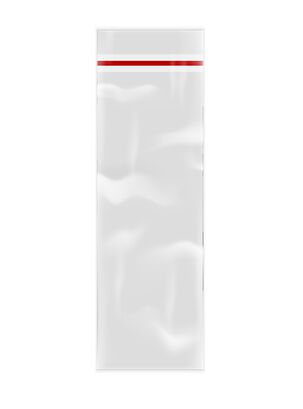 100 Bolsas de Celofán Transparente con adhesivo 8x26 cm,hi-res