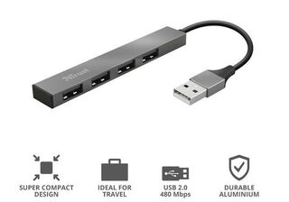 MINI USB HUB TRUST HALYX 4 PUERTOS MOD.23786,hi-res