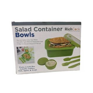 Taper Contenedor De Alimentos Plástico Cubiertos Bowl verde,hi-res