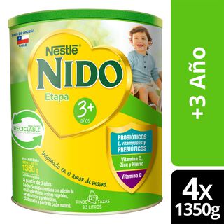 Leche Nido 3+ Protectus® 1350g Pack X4,hi-res
