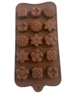 Moldes De Chocolate Moldes Chocolate Silicona 5 Flores N1 ,hi-res