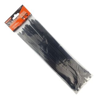 Amarras Plastica Negro 30 Cm 50 Pzas Makawa,hi-res