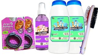 Kit Para Gato Collar Antipulgas Shampoo + Colonia + Peine,hi-res