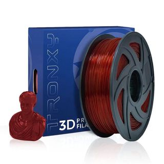Filamento 3D PETG Tronxy De 1.75mm 1Kg ROJO TRANSPARENTE,hi-res