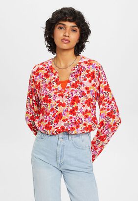 Blusa Con Diseño Floral Mujer Esprit Multicolor,hi-res