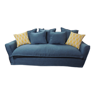 Sofa Gema 1,6 Mts Azul con funda,hi-res