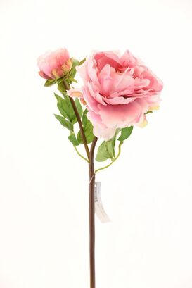 Flor Decorativa Corel Peonia Con Boton Rosa 54cm,hi-res