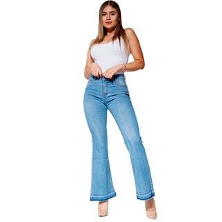 Jeans Acampanado Mujer Push Up Levanta cola J14,hi-res
