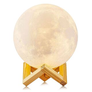 Lámpara Luna Relieve Con 7 Colores Recargable - Ps,hi-res