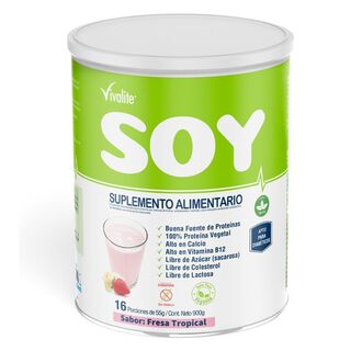 Vivalite SOY Suplemento Sab Fresa Tropical 900gr,hi-res