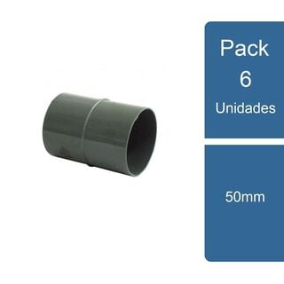 Pack 6 Copla PVC Sanitario Gris 50mm PVC,hi-res