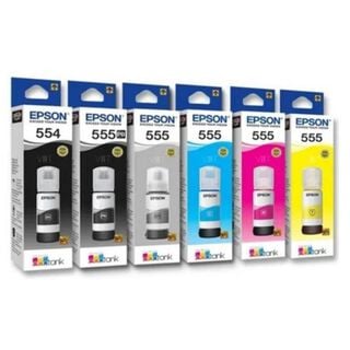 Pack 6 Tintas Epson T554 - T555 L8180 - L8160,hi-res