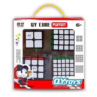 Set 4Cubos Rubik Qiyi Profesional Lubricado 2x2 3x3 4x4 5x5,hi-res