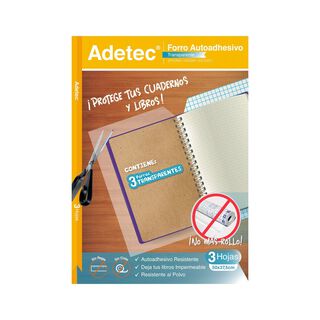 Forro Para Cuadernos Adhesivo Transparente 50x37,5cm - 3460,hi-res