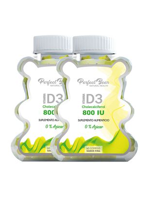 Vitamina D 800 IU, (60 Gomitas) Perfect Bear - 2 MESES,hi-res